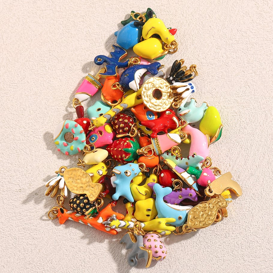 Pendentif mignon en acier inoxydable à faire soi-même, mini animal Image2