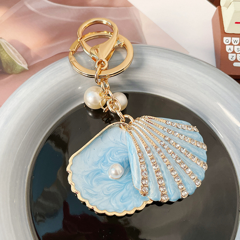 1 Piece Shell Alloy Keychain 