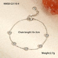NMSB-G3110-4 Stahlarmband mit weißen Diamanten Bild11