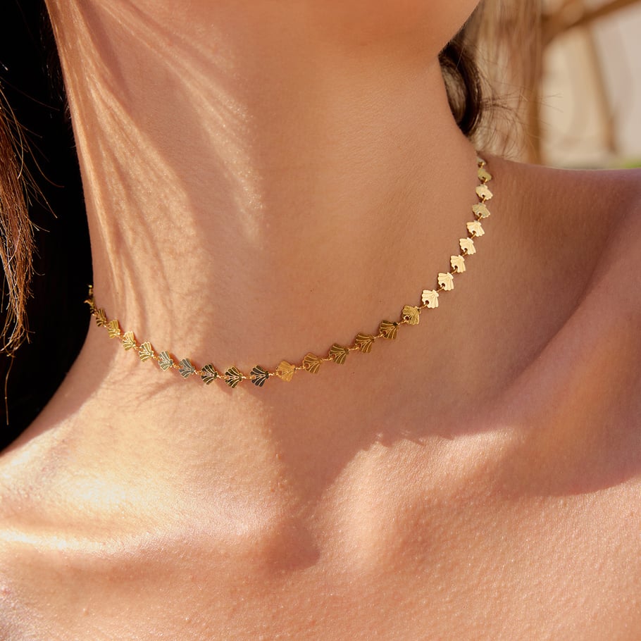 1 Piece Classic Shell Stainless Steel Gold Color Women's Chain Necklaces Picture7
