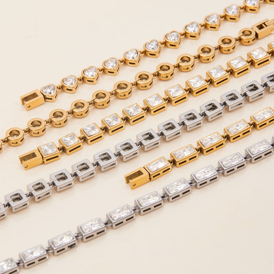 1 Piece Luxurious Series Sexy Geometric Stainless Steel Gold Color Women's Chain Bracelets Picture7