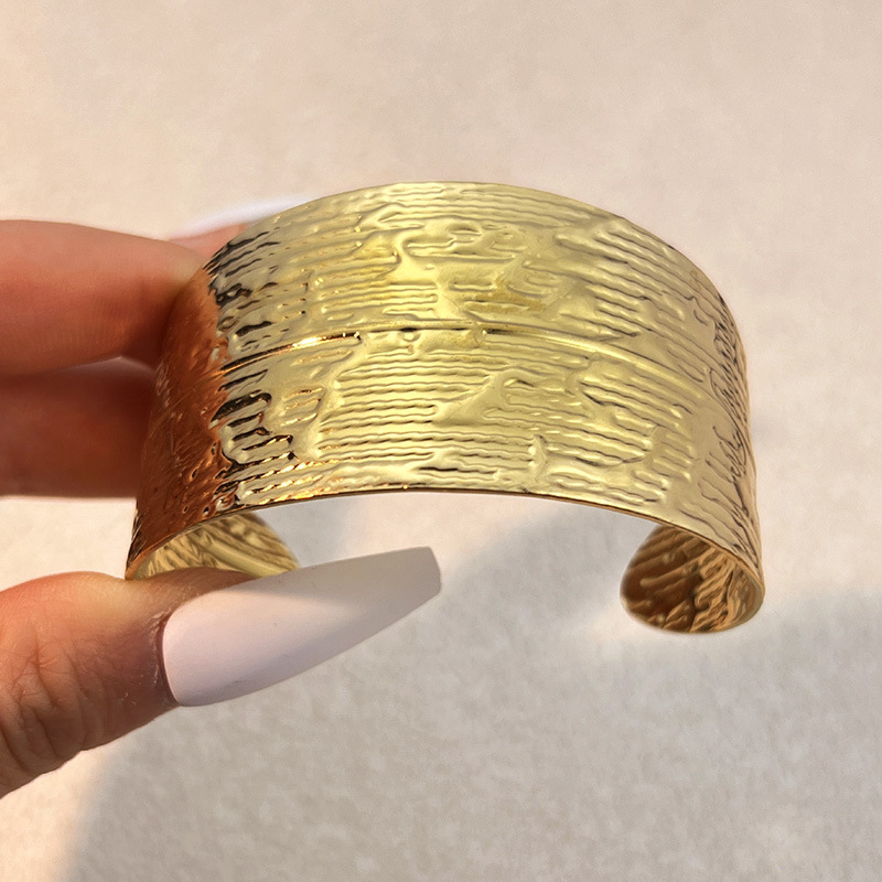 1 Piece Stainless Steel Gold Color Cuff Bracelet