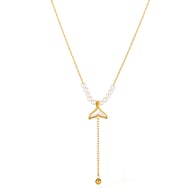 GX2656-Stahl Halskette Gold 