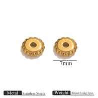 Gouden tandwiel afstandskralen - 7 mm Afbeelding3