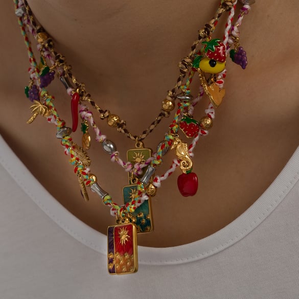 1 Piece Luxurious Series Tarot Stainless Steel Gold Color Women's Pendant Necklaces