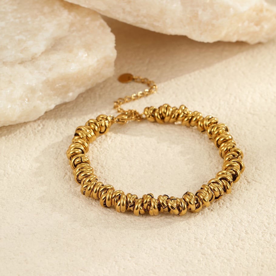 Casual Geometric Stainless Steel  Gold Color Women's Chain Bracelets Picture3