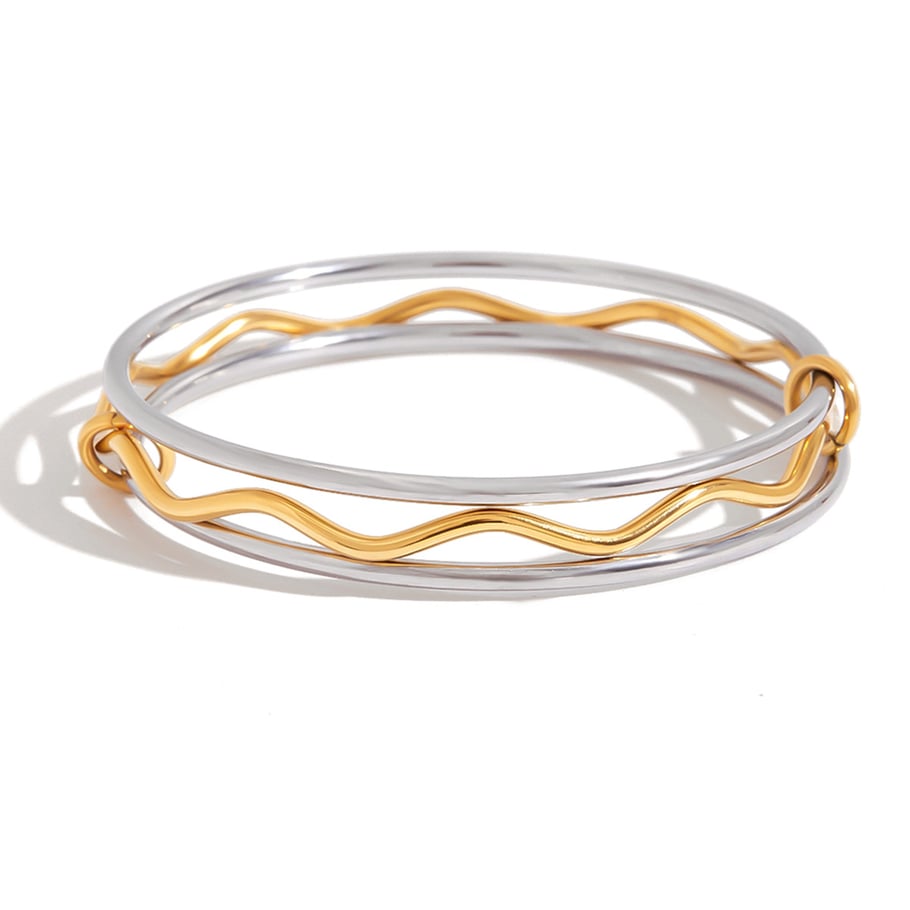 1 Piece Modern Gold & Silver Color Women's Bangles 