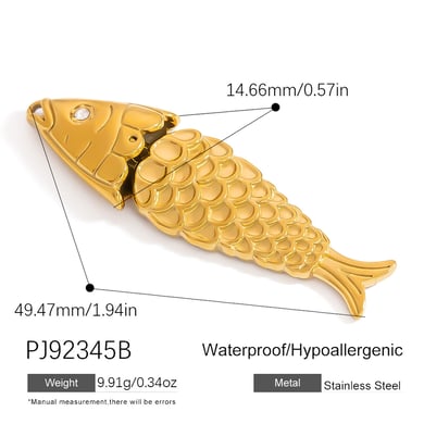 1 Piece Stainless Steel Gold Color DIY Pendant h5 Picture2