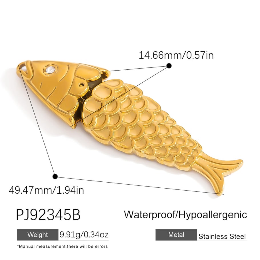 1 Piece Stainless Steel Gold Color DIY Pendant Picture2
