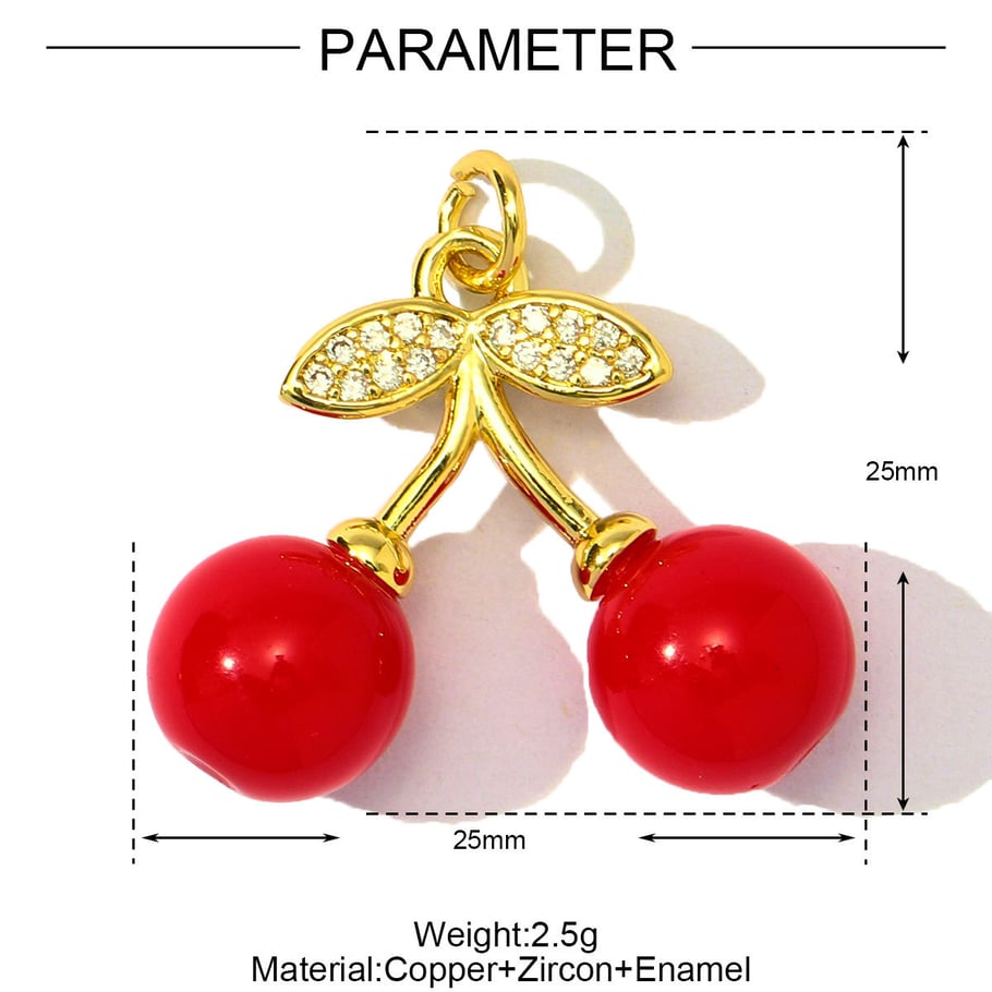 1 Piece Natural Fruits Stainless Steel Gold Color Women's Pendants Picture2