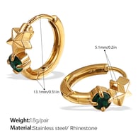 EH1127GNG Grüne Diamant-Goldohrringe Bild7