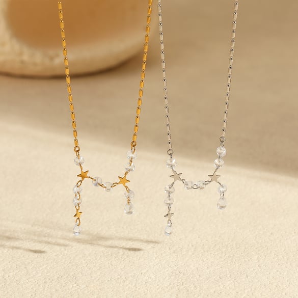 Simple Sweet Star Stainless Steel Women's Chain Necklaces 2