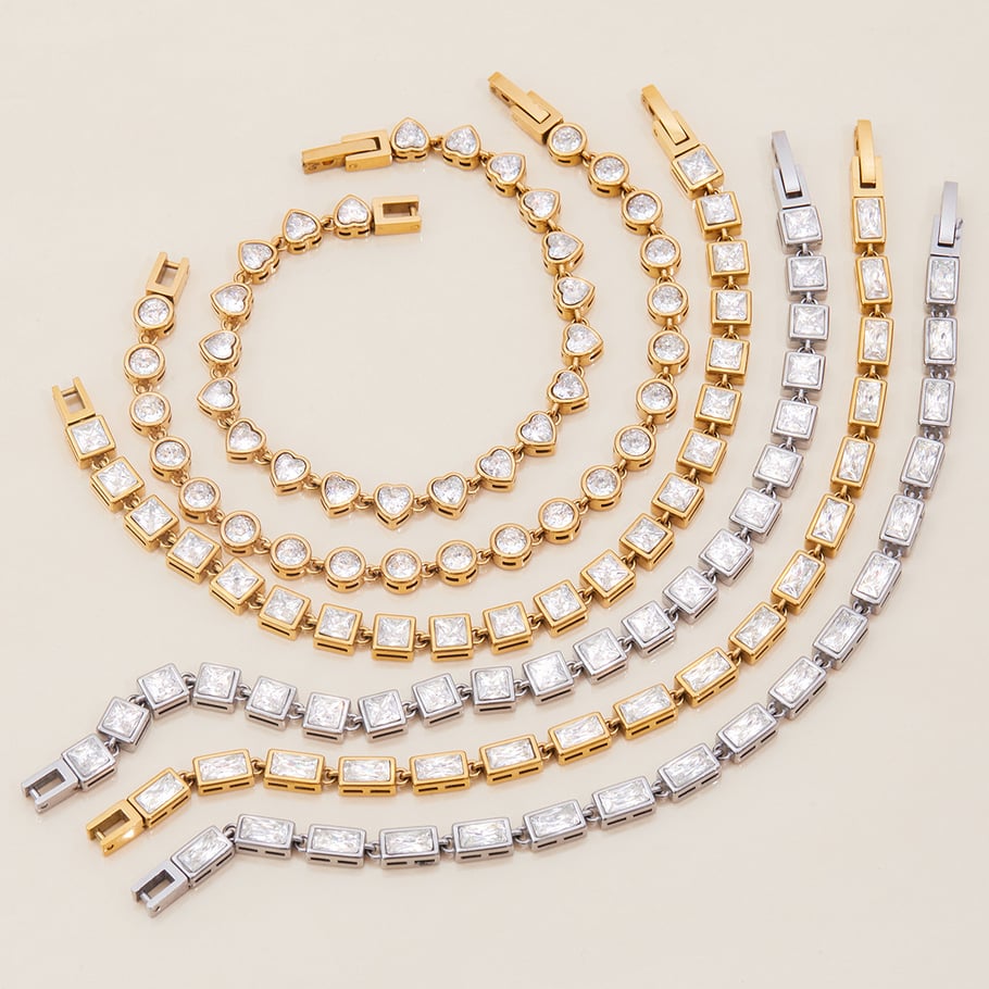 1 Piece Luxurious Series Sexy Geometric Stainless Steel Gold Color Women's Chain Bracelets Picture5