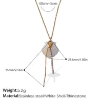 XL535-PJ585WES White Shell Necklace Picture2