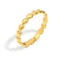 Schlichter offener Mini-Herzring – Gold 