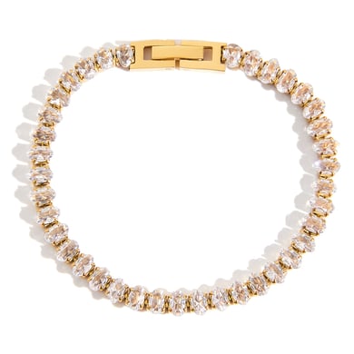 1 Piece Luxurious Series High-end Geometric Stainless Steel Gold Color Women's Chain Bracelets h5 