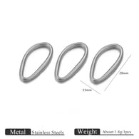 Stalen kleur speciaal gevormd frame - groot formaat 15*29mm Afbeelding6