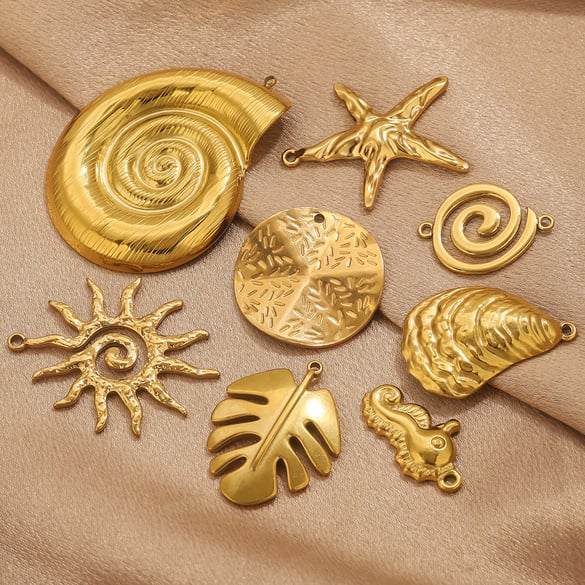 1 Piece Marine Organism Stainless Steel Women's Pendants