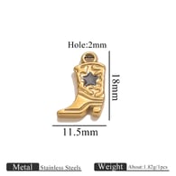 Goldschuhe Doppelseitiger Öltropfen Fünfzackiger Stern-Schwarz Bild8