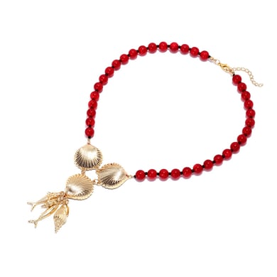 1 Piece Fish Alloy Beaded Necklace h5 Picture2