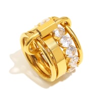 Meerlaagse zirkoonring - goud 