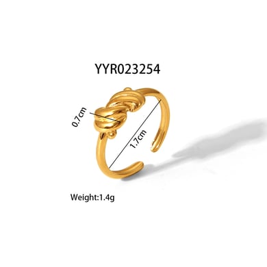 1 anello regolabile in acciaio inossidabile color oro h5 
