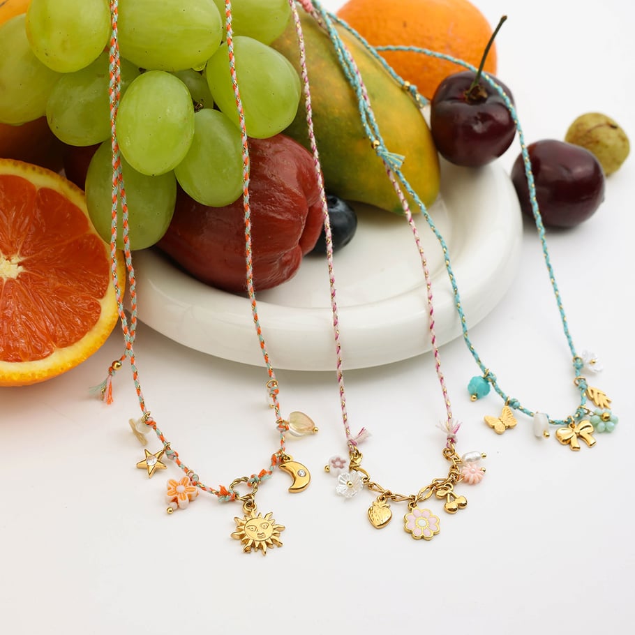 1 Piece Vacation Flower String Pendant Necklaces Picture7