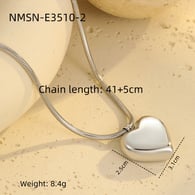 NMSN-E3510-2 Çelik Kalp Kolye Resim10