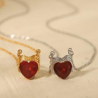 Colliers à pendentif en acier inoxydable pour femmes, série luxueuse, style punk h5 Image3