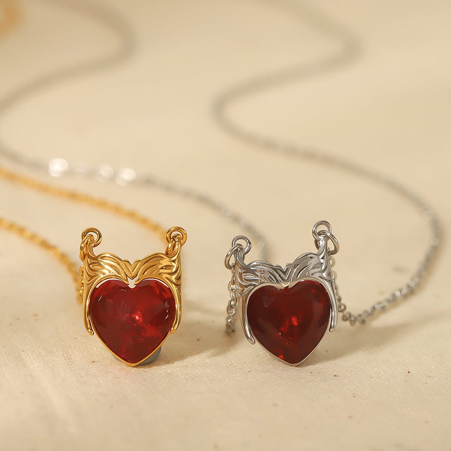 Colliers à pendentif en acier inoxydable pour femmes, série luxueuse, style punk Image3