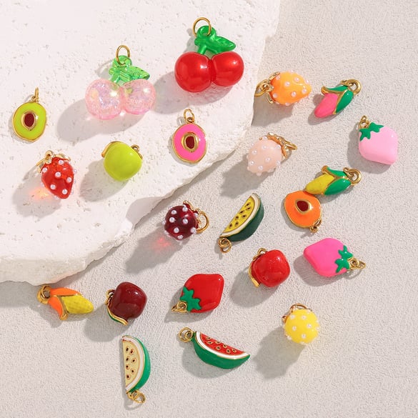 Cute Mini Fruit DIY Stainless Steel Pendant 2