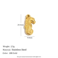 Petit pendentif hippocampe - Or Image10