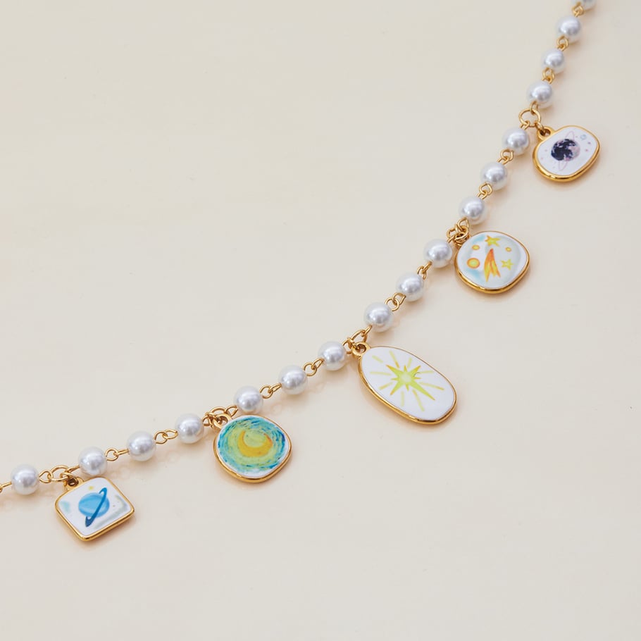 1 Piece Romantic Personality Star Stainless Steel Gold Color Women's Pendant Necklaces Picture7