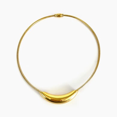 Collana con ciondolo color oro in acciaio inossidabile con volto di sole, 1 pezzo h5 