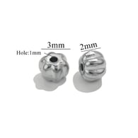 Stalen pompoenkralen - 3 mm Afbeelding5