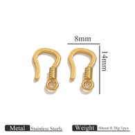 Gouden spiraal oorhaken Afbeelding3
