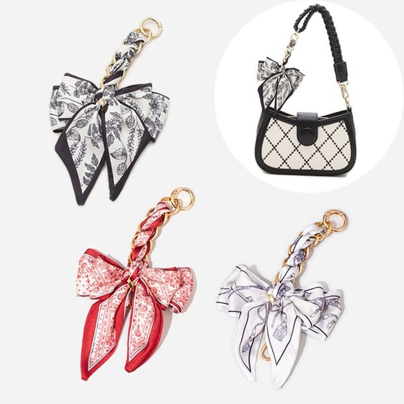1 Piece Stylish Series Bowknot Scarves Gold Color Aluminum Extension Bag Strap