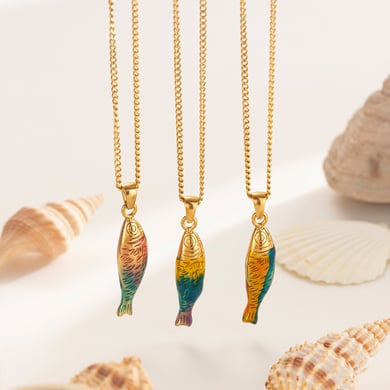 1 Piece Fish Stainless Steel Pendant Necklaces h5 Picture2