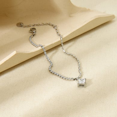 Bracelets à chaîne géométriques en acier inoxydable pour femmes, série Simple Daily h5 Image3