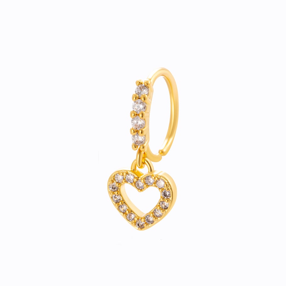 1 pezzo di perno nasale in zircone color rame e oro 