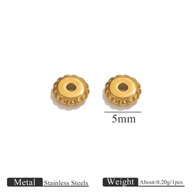 1 stuk Dagelijkse Spacer Beads Roestvrijstalen Sieradenbedels h5 