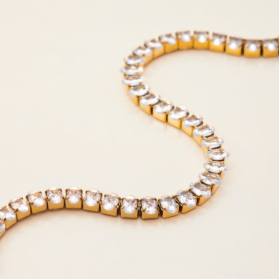1 Piece Luxurious Series High-end Geometric Stainless Steel Gold Color Women's Chain Bracelets Picture7