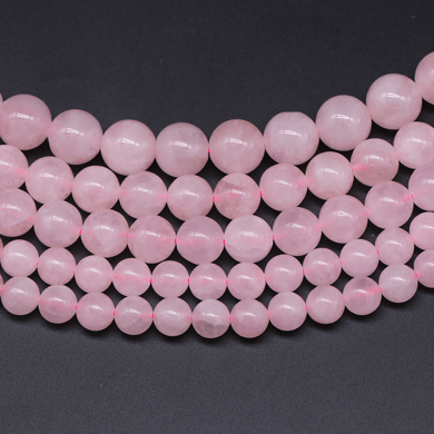 1 String Brasilien Rosenquarz Natursteine Kristall Schmuck Perlen h5 Bild6