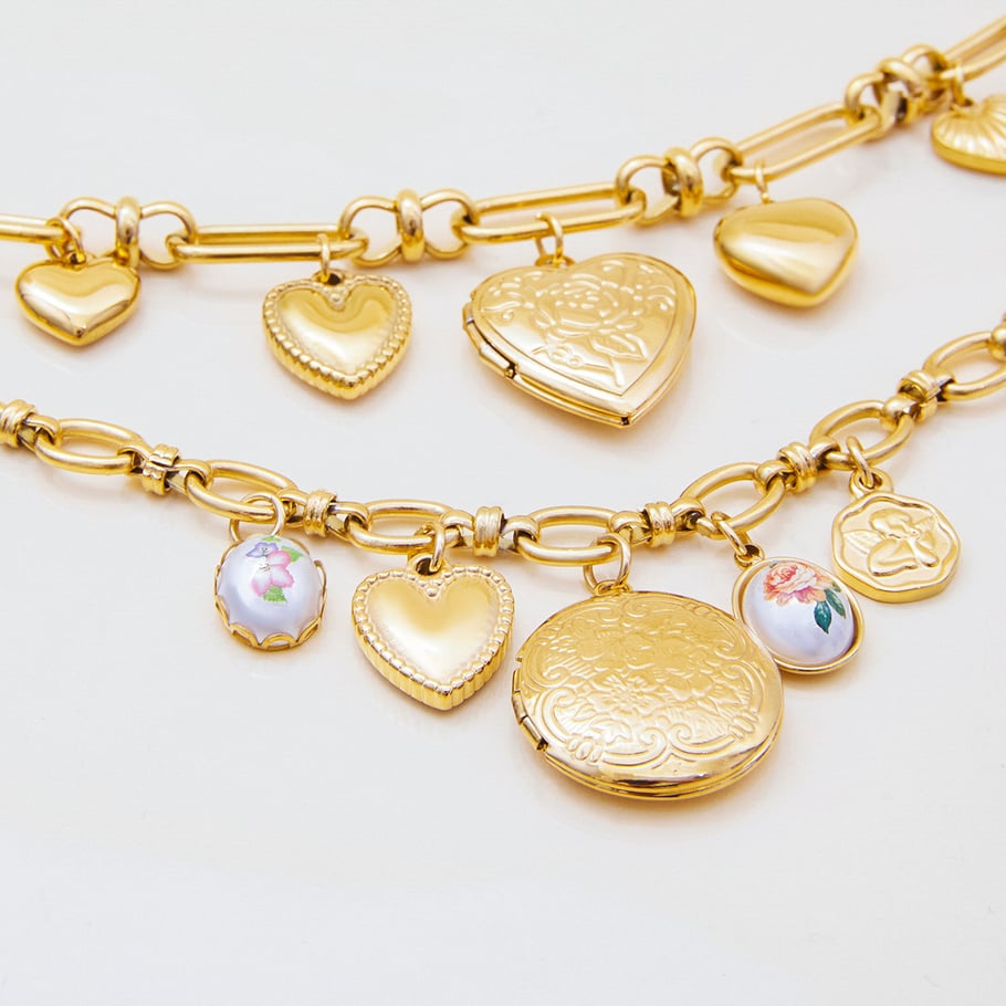 1 Piece Delicte Heart Stainless Steel Gold Color Women's Charm Bracelets Picture6