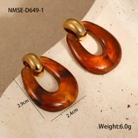 NMSE-D649-1 Kahverengi Küpeler 