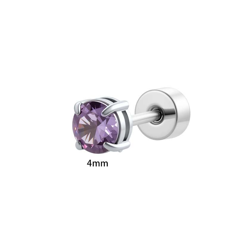 1 Piece Daily Annular Stainless Steel Gold Color Zircon Women's Piercings Earrings Picture2