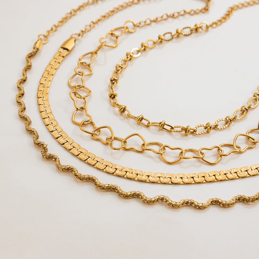 1 Piece Classic Twist Stainless Steel Gold Color Women's Chain Bracelets Picture6