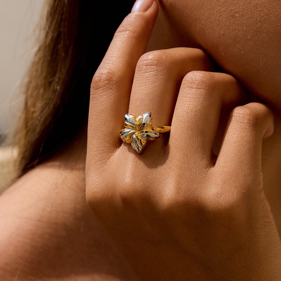 1 Piece Personality Star Stainless Steel Gold Color Women's Adjustable Rings Picture4