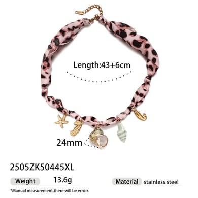 1 Stück Halsketten mit Leopardenschal-Anhänger h5 Bild2
