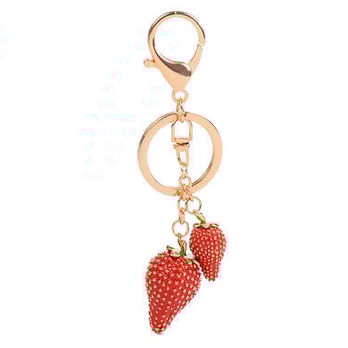 1 Piece Strawberry Alloy Keychain h5 
